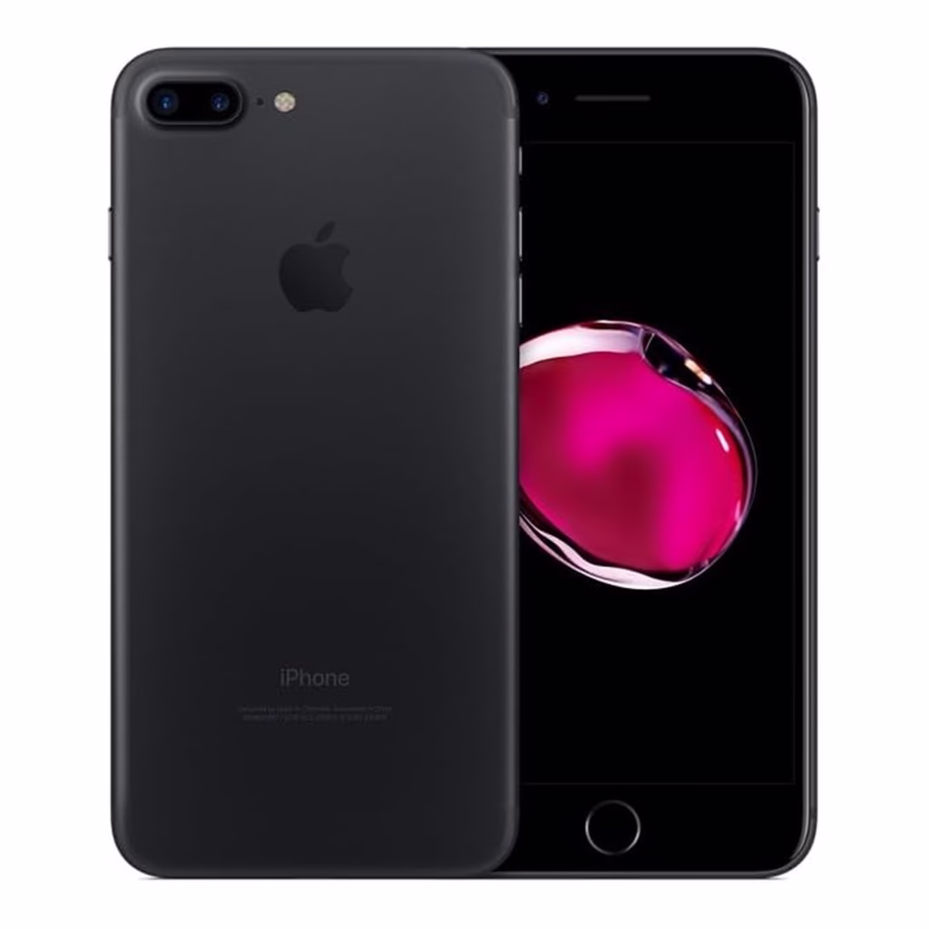 Apple iPhone 7 Plus Black front and back dual camera