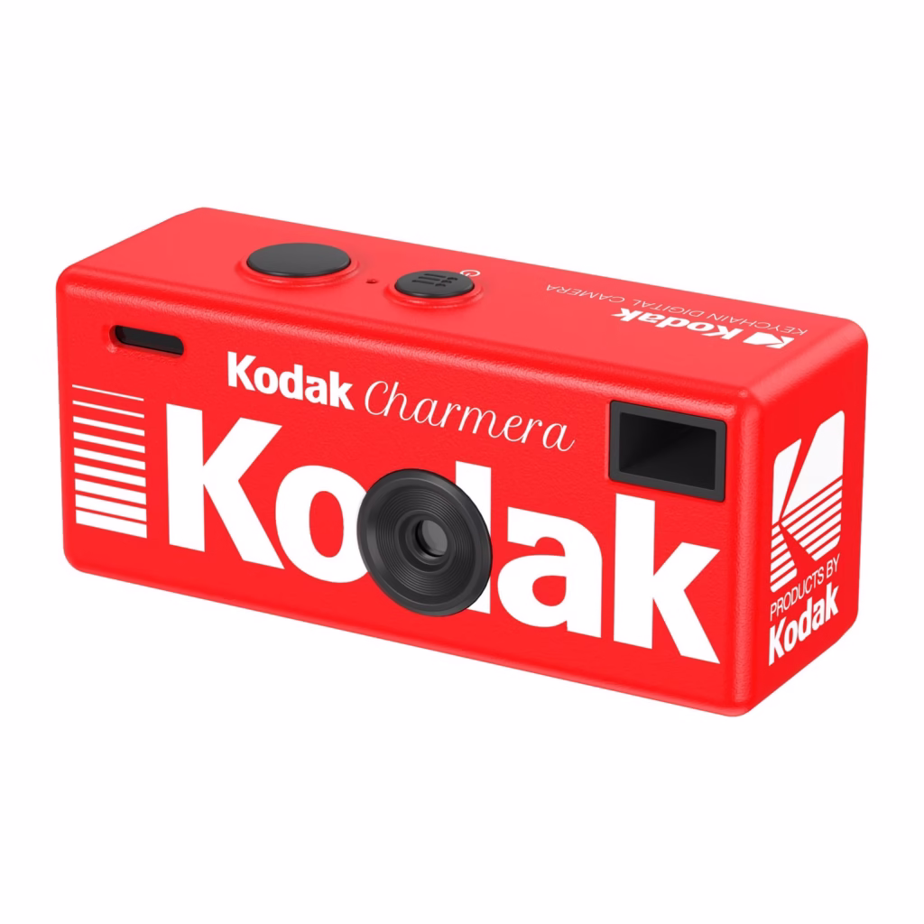 Kodak Charmera keychain digital camera, red Kodak design